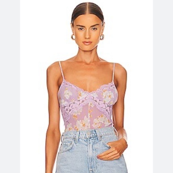 Free People Monday Morning Bodysuit Flower Detail Size XS - Picture 10 of 11